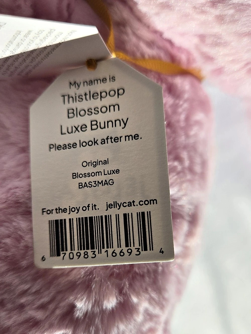 Jellycat Thistlepop Blossom Luxe Bunny Pink Purple Floral Bunny NWT - Picture 4 of 11